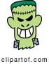 Vector of a Grinning Cartoon Halloween Frankenstein by Zooco