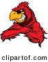 Vector of a Grinning Cartoon Red Cardinal Bird Mascot with Arms Crossed by Chromaco