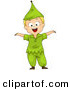 Vector of a Halloween Cartoon Boy Wearing a Dwarf Costume by BNP Design Studio