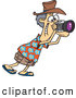 Vector of a Happy Cartoon Male Tourist Taking Photographs with His Camera by Toonaday