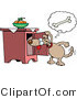 Vector of a Hungry Cartoon Dog Looking for Food by Gnurf