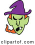 Vector of a Mad Cartoon Halloween Witch by Zooco