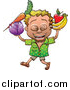 Vector of a Proud Man Carrying Nutritious Fruits and Vegetables by Zooco