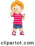 Vector of a Red Haired Boy with a Pencil Stuck up His Nose by BNP Design Studio