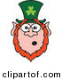 Vector of a Shocked St. Paddy's Day Cartoon Leprechaun by Zooco