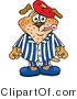 Vector of a Sick Cartoon Dog with Chicken Pox and a Fever by Dennis Holmes Designs