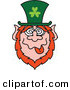 Vector of a St. Paddy's Day Cartoon Leprechaun with a Dazed Facial Expression by Zooco