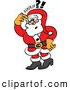 Vector of a Stressed Cartoon Santa Thinking While Scratching His Head by Zooco