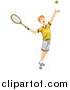 Vector of a Teen Boy Playing Tennis by BNP Design Studio