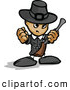 Vector of a Tough Cartoon Pilgrim Armed with a Rifle While Balling His Fist by Chromaco
