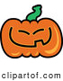 Vector of a Wickedly Grinning Cartoon Asian Jackolantern by Zooco