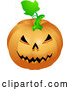 Vector of an Evil Jackolantern Halloween Pumpkin Carving by AtStockIllustration