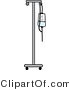 Vector of an IV Fluid Stand by Pams Clipart