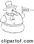Vector of an Outlined 2013 Snowman by Djart