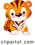 Vector of Baby Zoo Tiger Cub by Pushkin