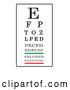 Vector of Black, White, Green and Red Eye Chart by Pams Clipart