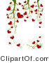 Vector of Blooming Love Hearts Background Vine Design by BNP Design Studio