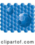Vector of Blue Honeycomb with Circle Comb Balls by Rasmussen Images