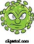 Vector of Cartoon Angry Coronavirus Mascot by Cidepix