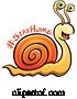 Vector of Cartoon Coronavirus Snail with a Stay Home Message by Zooco