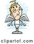 Vector of Cartoon Doodled Depressed Male Angel by Cory Thoman