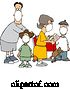 Vector of Cartoon Family Wearing Masks and Shopping During the Covid19 Pandemic by Djart