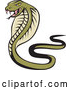 Vector of Cartoon Green Cobra Snake by Patrimonio