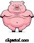 Vector of Cartoon Obese Pig Standing by Cory Thoman