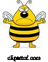 Vector of Cartoon Plump Angry Bee by Cory Thoman