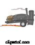 Vector of Cartoon Racing Lang 84 Inch Deluxe Barbeque Smoker Trailer by LaffToon