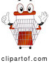 Vector of Cartoon Shopping Cart Mascot Holding a Thumb up by BNP Design Studio