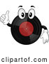 Vector of Cartoon Vinyl Record Mascot Holding a Thumb up by BNP Design Studio
