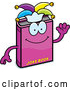 Vector of Cartoon Waving Jester Joke Book Mascot by Cory Thoman