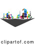 Vector of City with Colorful Urban Buildings by ColorMagic