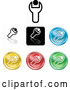 Vector of Collection of Different Colored Spanner Icon Buttons by AtStockIllustration