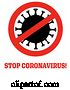 Vector of Coronavirus in a Prohibited Symbol by Hit Toon