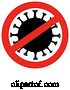 Vector of Coronavirus in a Prohibited Symbol by Hit Toon