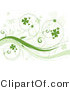 Vector of Curly Green Vines with Shamrocks - Background Design Element by KJ Pargeter
