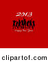 Vector of Dancers Dancing at a Happy New Year 2013 Party over Red Background by KJ Pargeter