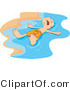 Vector of Dead Boy Washing up in the Surf on a Beach by BNP Design Studio