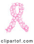 Vector of Doodled Pink Cancer Awareness Ribbon Made of Children by BNP Design Studio