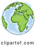 Vector of Drawing of Planet Earth with Green Continents and Blue Seas, Some Coloring out of the Lines by Beboy