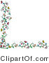 Vector of Flowering Vine and Butterfly Border over White by Pams Clipart