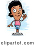 Vector of Friendly Cartoon Black Lady Waving by Cory Thoman