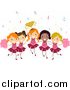Vector of Girls Cheerleading by BNP Design Studio