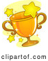 Vector of Gold Grophy Cup and Stars by BNP Design Studio