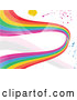 Vector of Grungy Rainbow Wave and Splatter Background by Elaineitalia