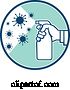 Vector of Hand Spraying Disinfectant Coronavirus ICON by Patrimonio