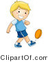 Vector of Happy Boy Kicking Football by BNP Design Studio