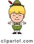 Vector of Happy Cartoon Blond Oktoberfest German Boy by Cory Thoman